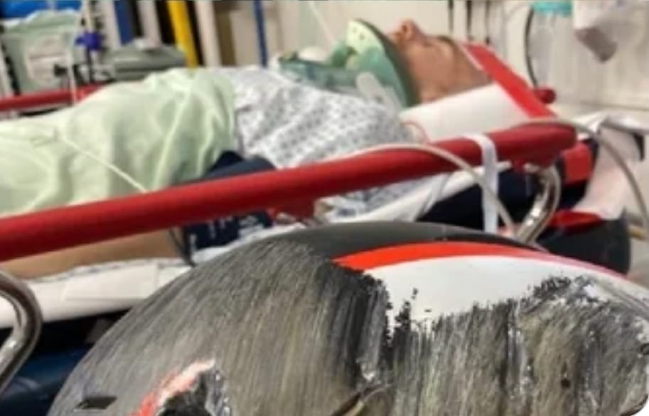 glennthecancerwarrior in hospital shortly after diagnosis